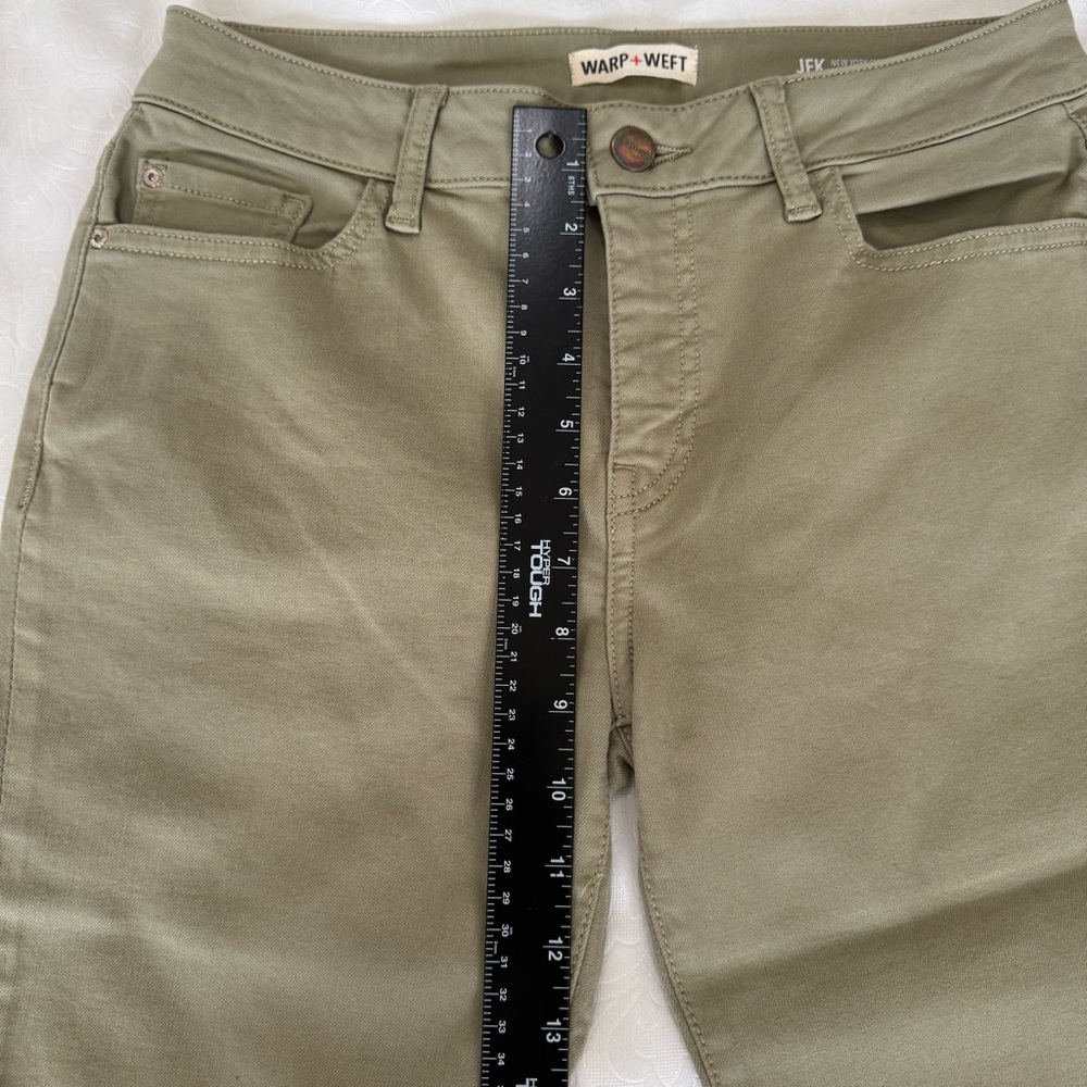 Warp + Weft JFK New York City Capri Sage Green 28x22 Excellent Condition - Picture 9 of 10